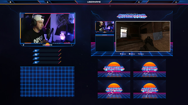 Twitch Retro CRT TV Stream Package includes 8 (Download Now) 